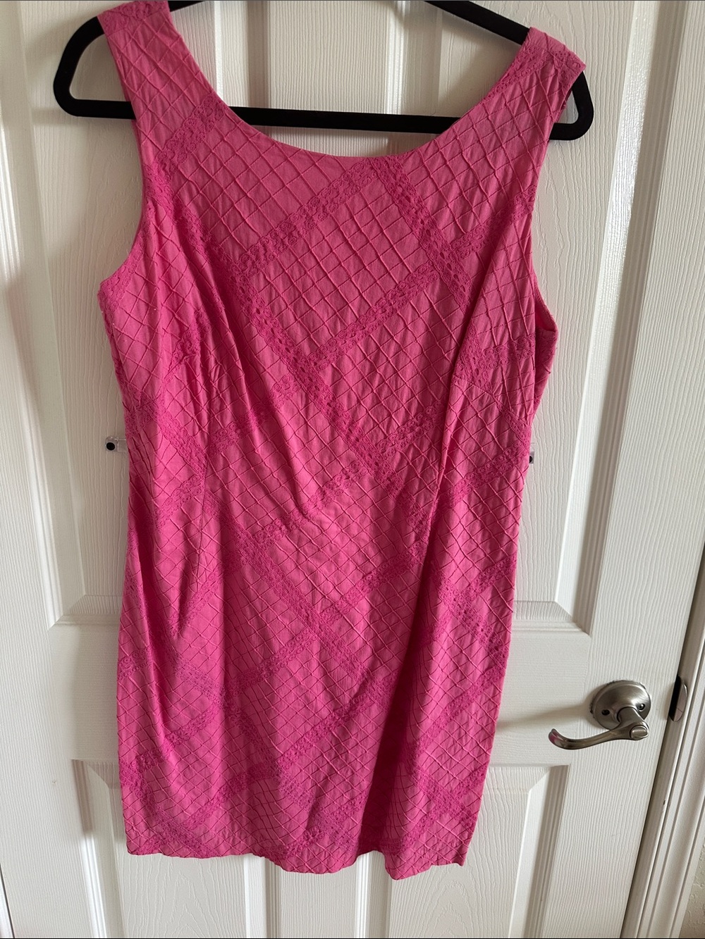 Lilly Pulitzer Bright Pink Textured Sheath Dress